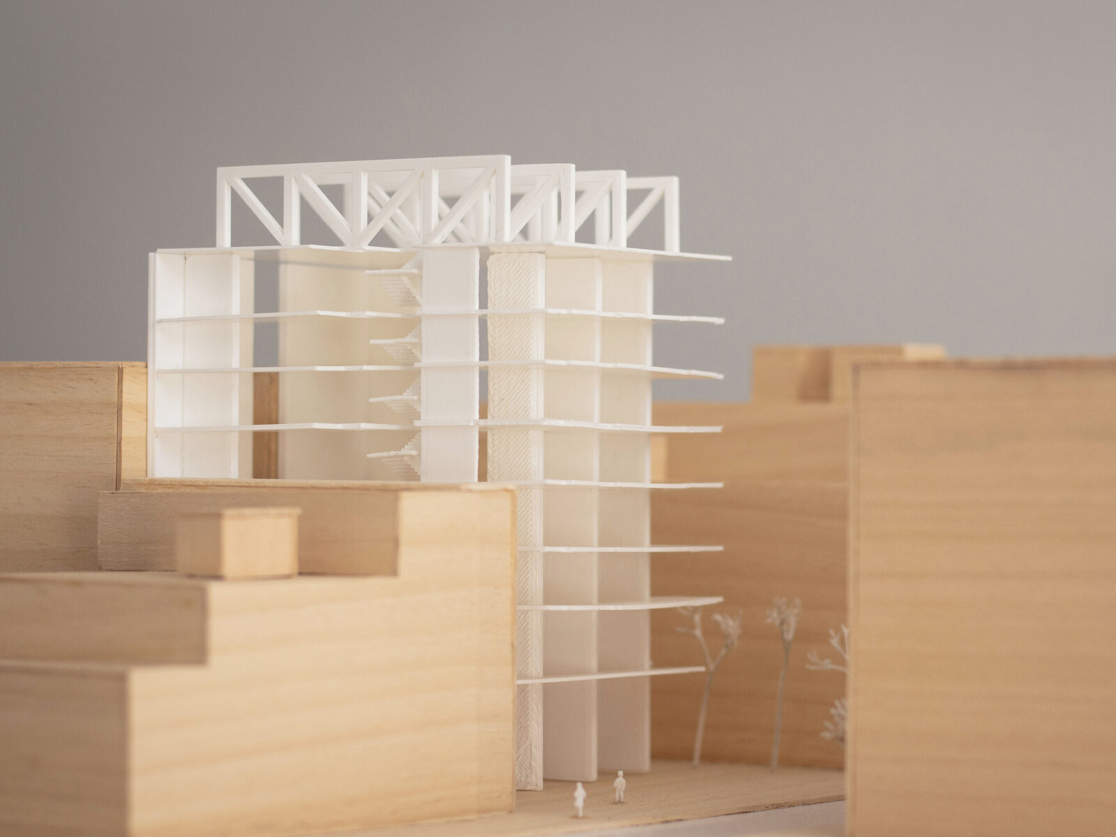 La Casa Almacenaje, physical model, exterior view